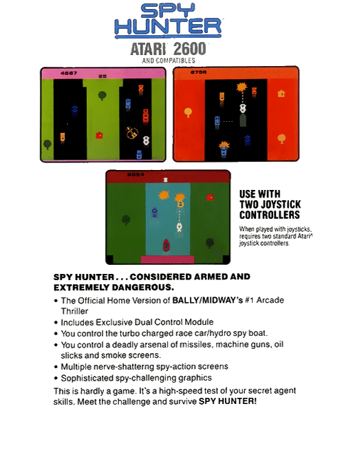 Spy Hunter — Box back