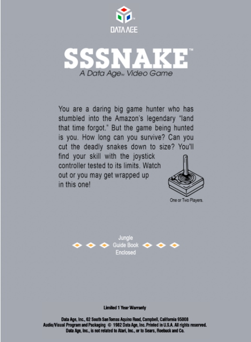 Sssnake — Box back