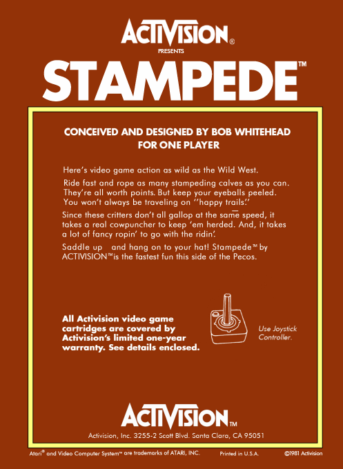 Stampede — Box back