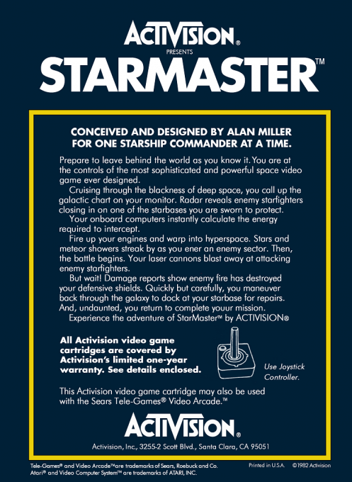 StarMaster — Box back