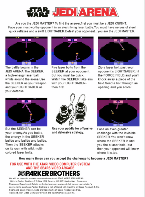 Star Wars : Jedi Arena — Box back
