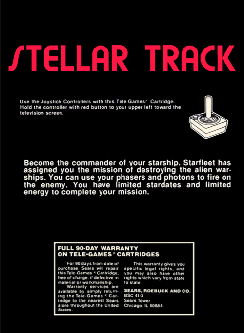 Stellar Track — Box back