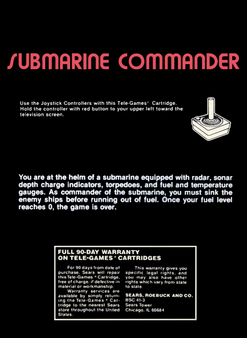 Submarine Commander — Box back