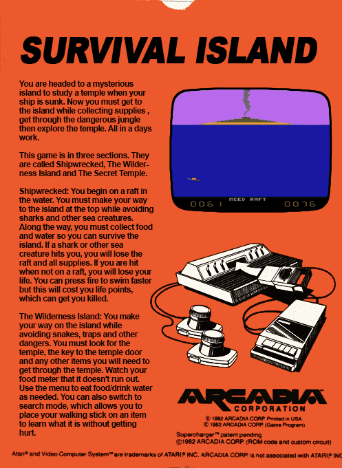 Survival Island — Box back