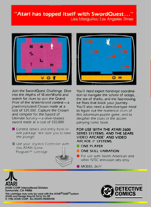 SwordQuest : WaterWorld — Box back