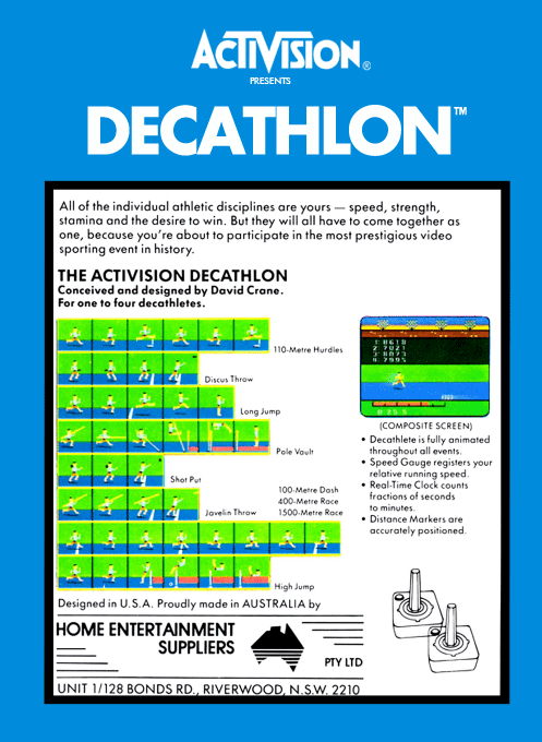 The Activision Decathlon — Box back