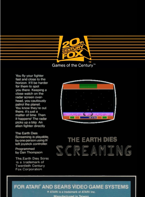 The Earth Dies Screaming — Box back