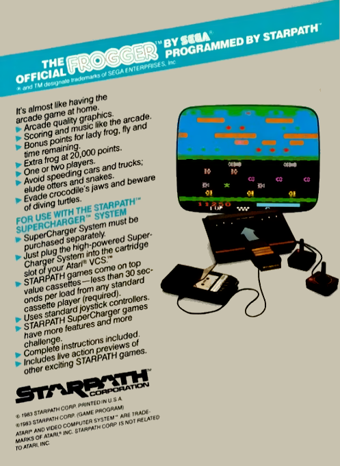 The Official Frogger — Box back