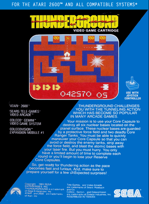 Thunderground — Box back