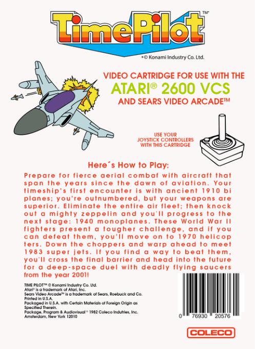 Time Pilot — Box back