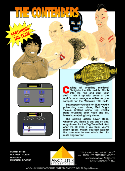 Title Match Pro Wrestling — Box back