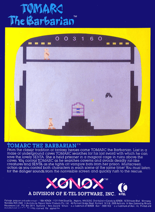 Tomarc the Barbarian — Box back