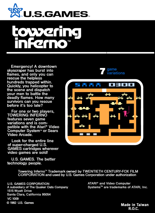 Towering Inferno — Box back