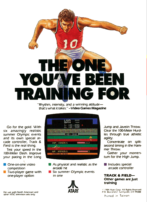 Track and Field — Box back
