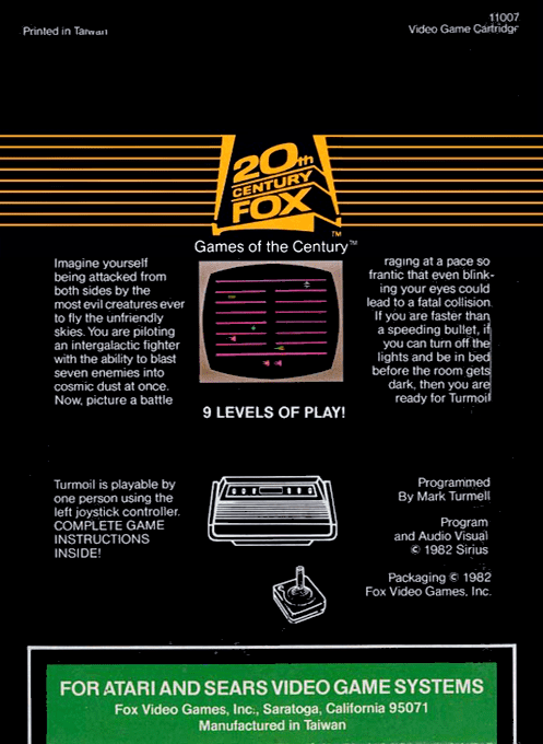 Turmoil — Box back