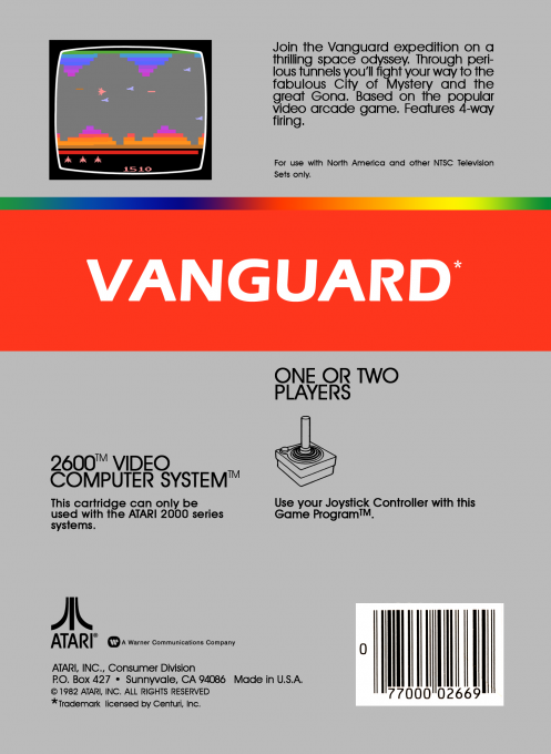 Vanguard — Box back