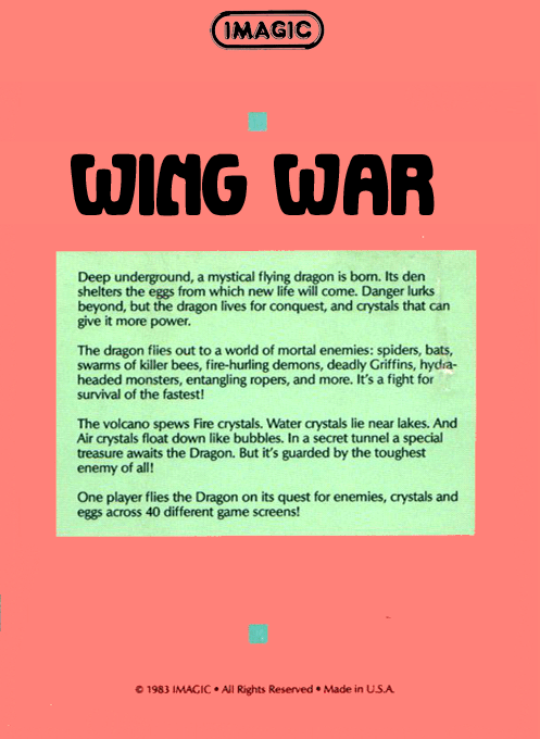 Wing War — Box back