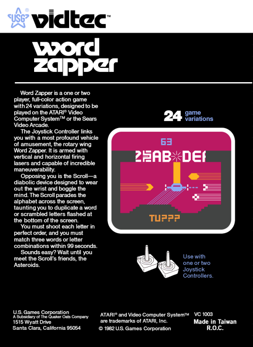 Word Zapper — Box back