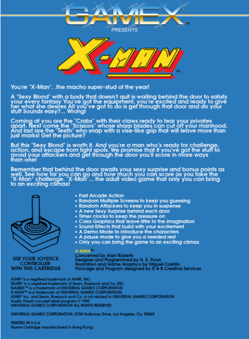 X-Man — Box back