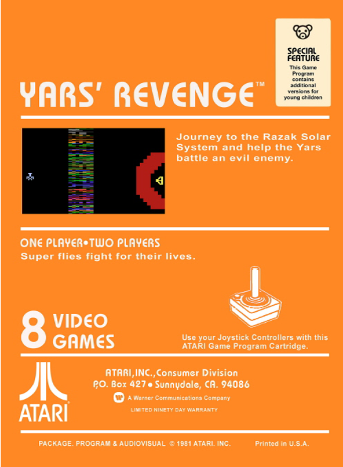 Yars' Revenge — Box back