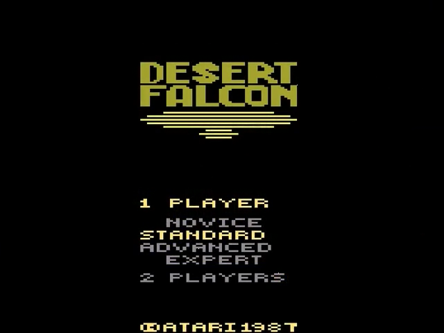 Desert Falcon — Title screen