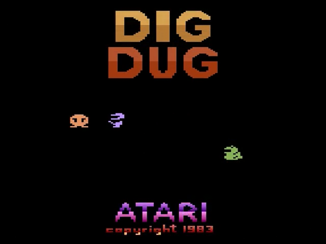 Dig Dug — Title screen