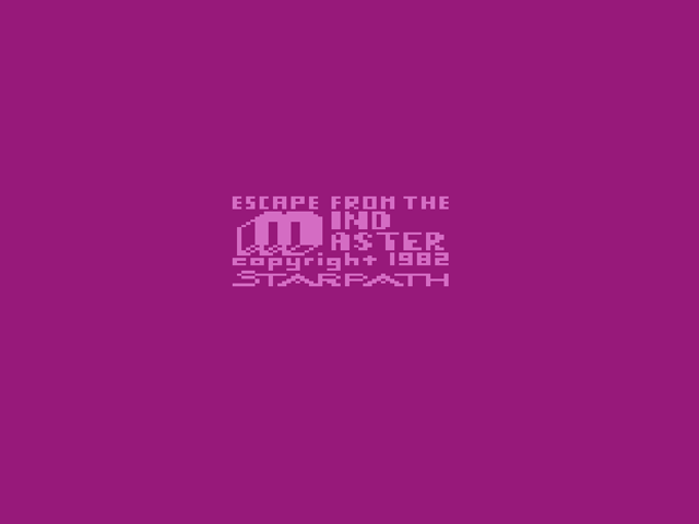 Escape from the Mindmaster — Title screen