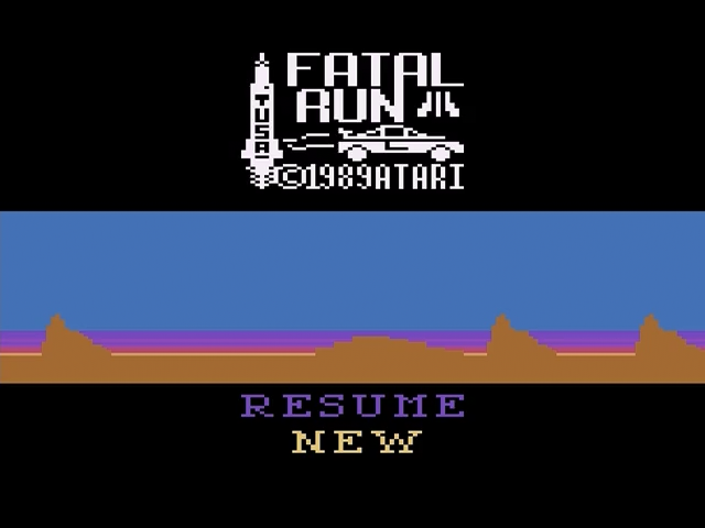 Fatal Run — Title screen