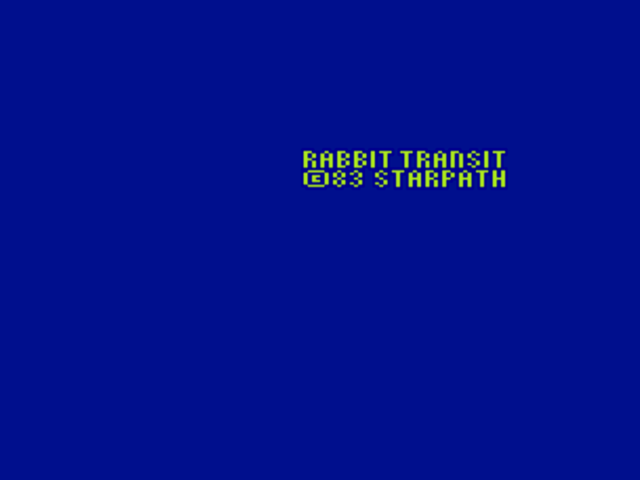Rabbit Transit — Title screen