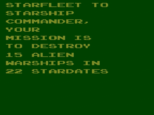 Stellar Track — Title screen
