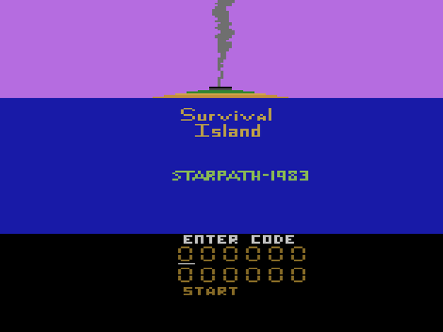 Survival Island — Title screen