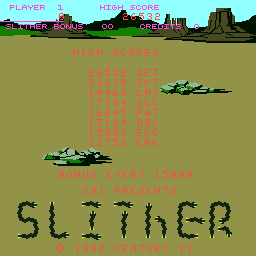 Slither — Title screen