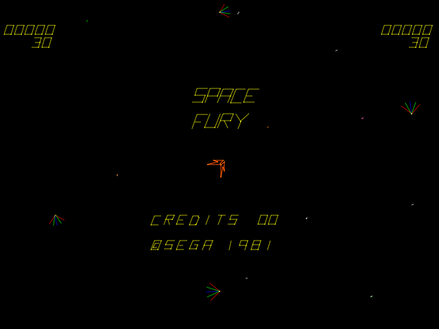 Space Fury — Title screen