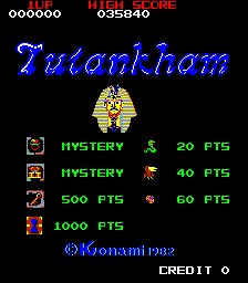 Tutankham — Title screen