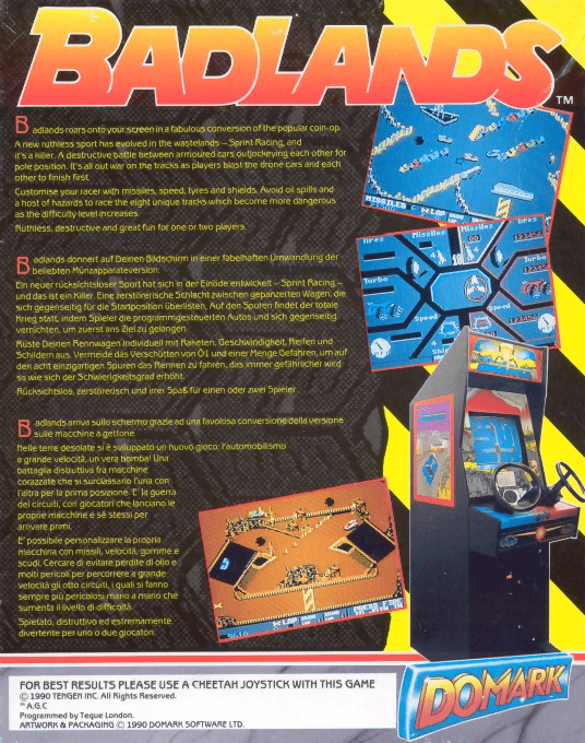 Badlands — Box back