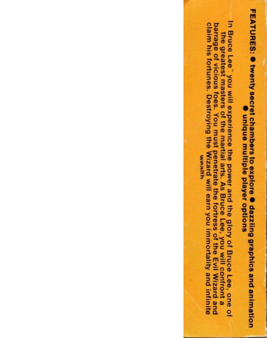 Bruce Lee — Box back