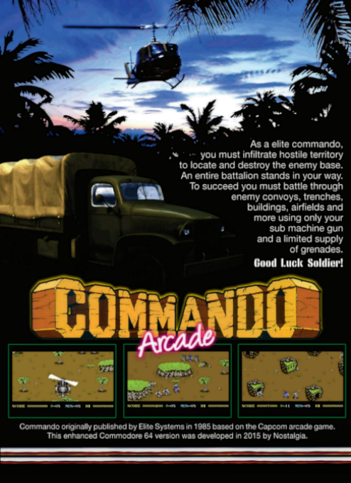 Commando Arcade — Box back