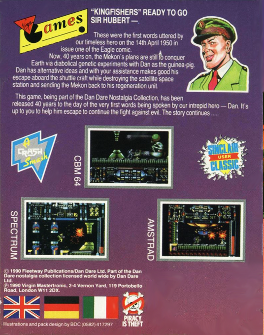 Dan Dare III : The Escape — Box back
