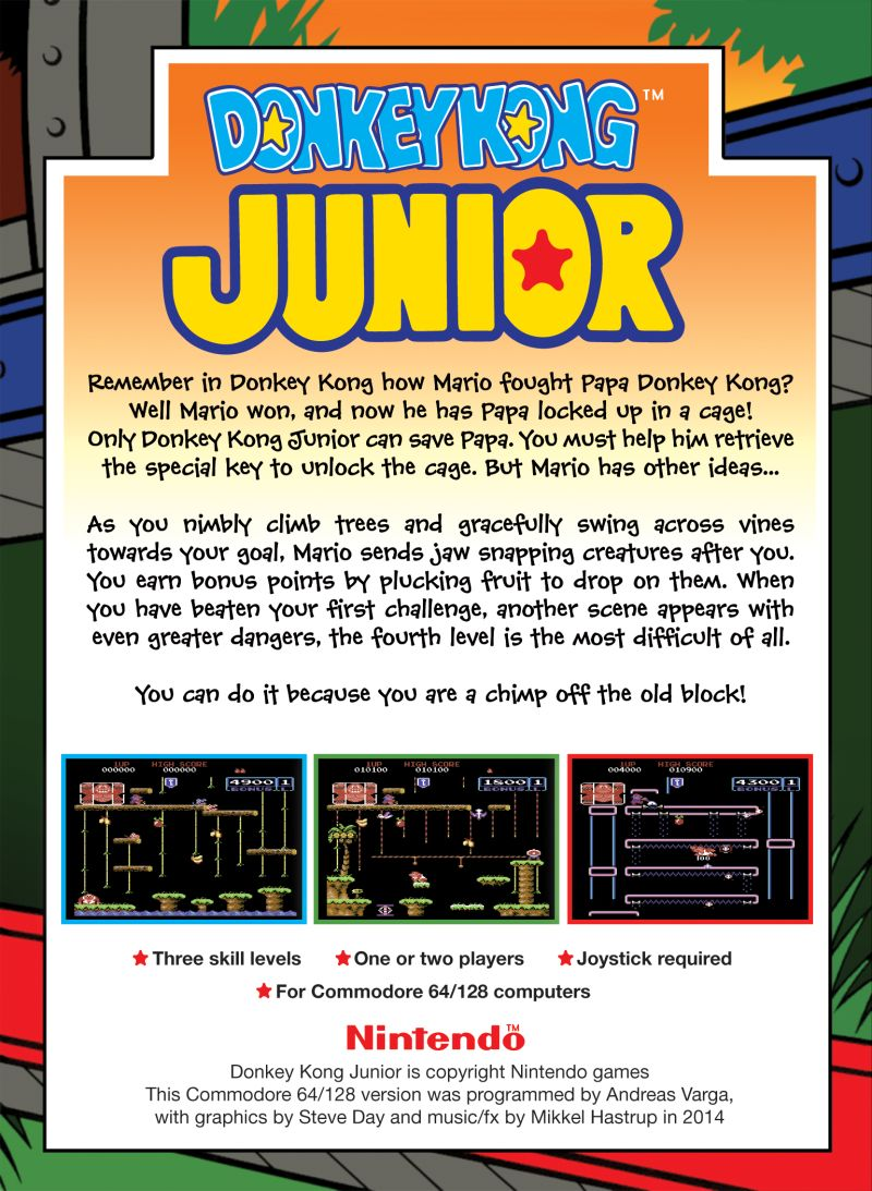 Donkey Kong Junior (Homebrew) — Box back