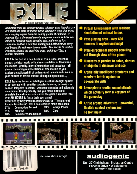 Exile — Box back