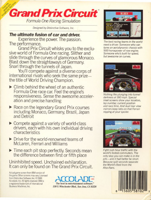 Grand Prix Circuit — Box back