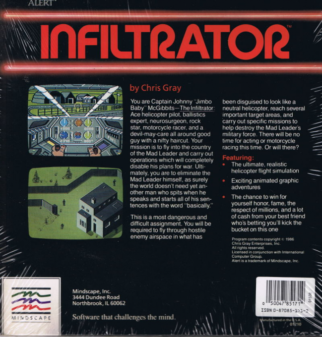 Infiltrator — Box back