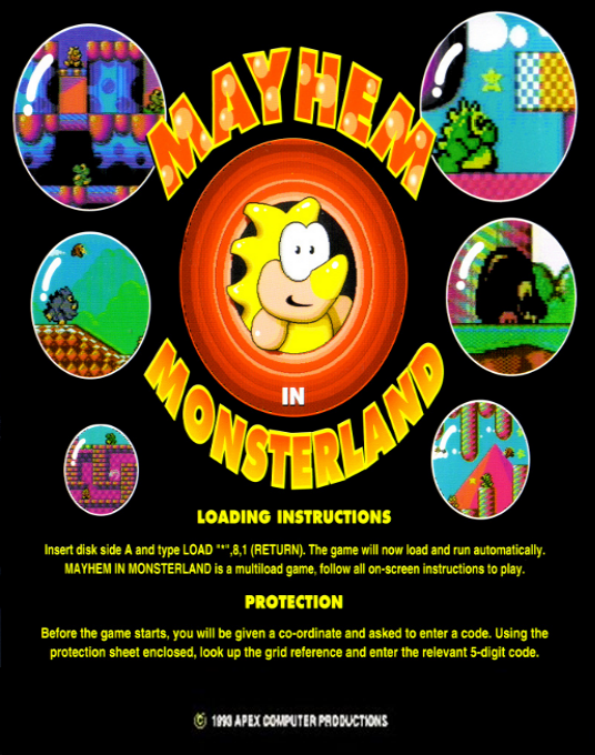 Mayhem in Monsterland — Box back