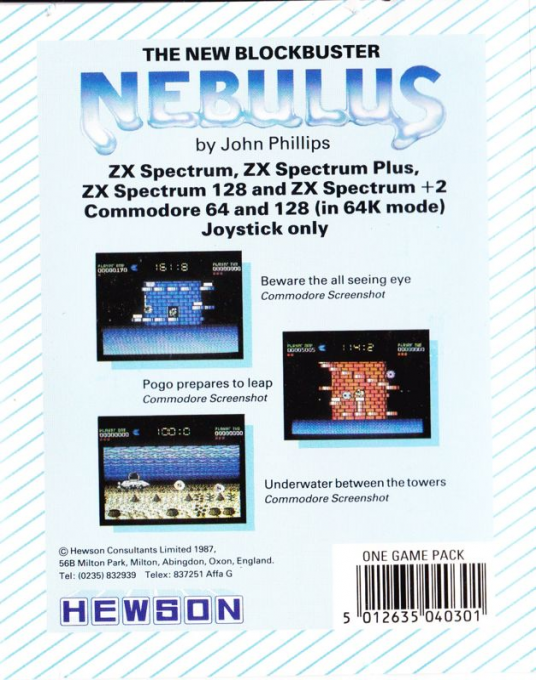 Nebulus — Box back