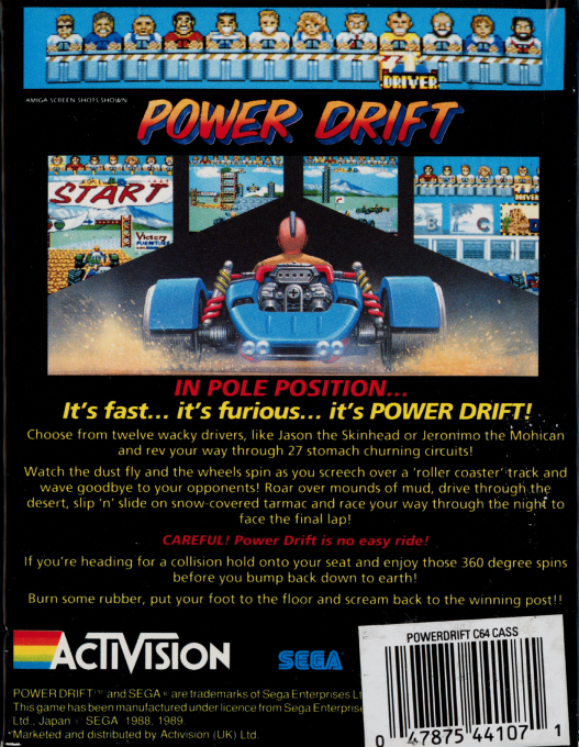 Power Drift — Box back