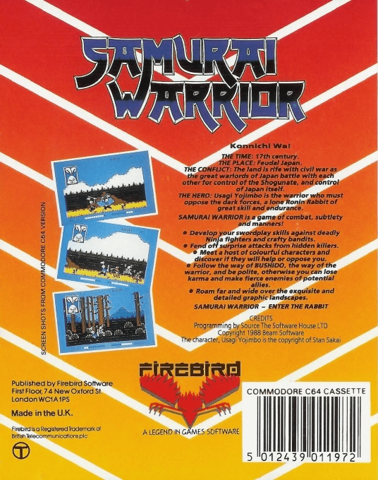 Samurai Warrior : The Battles of Usagi Yojimbo — Box back