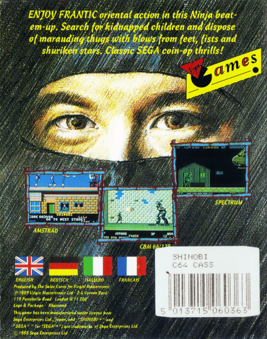 Shinobi — Box back