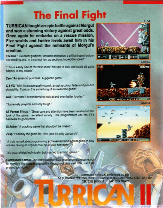Turrican II : The Final Fight — Box back