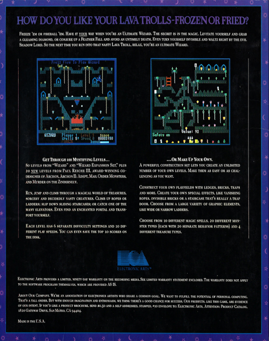 Ultimate Wizard — Box back