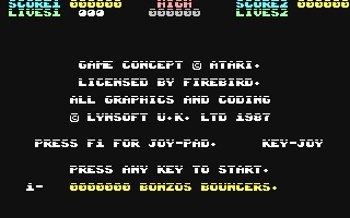 Arkanoid — Title screen